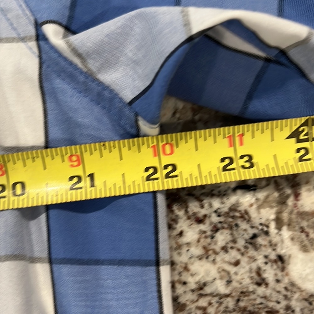 Like new Koret Vintage blue and white plaid longsleeve top - Picture 8 of 13